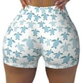 thumbnail image 2 of Lsque Hand Drawn Turtle Pattern High Waisted Biker Shorts for Women-Tummy Control Fitness Athletic Workout Running Yoga Gym Shorts,Moisture-Wicking-XX-Large, 2 of 9