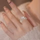 thumbnail image 5 of 2022 Mujeres Chapado en Oro Anillo de Acero Inoxidable Hueco Anillo de Corazón para la Joyería Femenina Anillo de Doble Capa Conjunto, 5 of 7