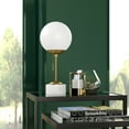thumbnail image 5 of Henn&Hart 8" Brass/White Marble Marble/Metal/Glass Table Lamp, 5 of 8