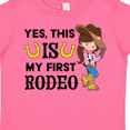 thumbnail image 4 of Inktastic Yes, This is My First Rodeo Cowgirl in Hat and Boots Girls Toddler T-Shirt, 4 of 5