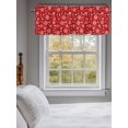 thumbnail image 3 of Christmas Valances for Windows Winter Snowflake Modern Classic Red Texture Rod Pocket Curtains Valance Short Window Treatment Drapes for Living Room, Bedroom Bathroom 60"&nbsp;W x 18" L, 3 of 5