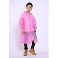 thumbnail image 6 of LQQBOX 1 Pack Rain Ponchos for Kids Reusable, EVA Raincoats for Boys Girls with Drawstring Hat, Waterproof Rain Coat, 6 of 7