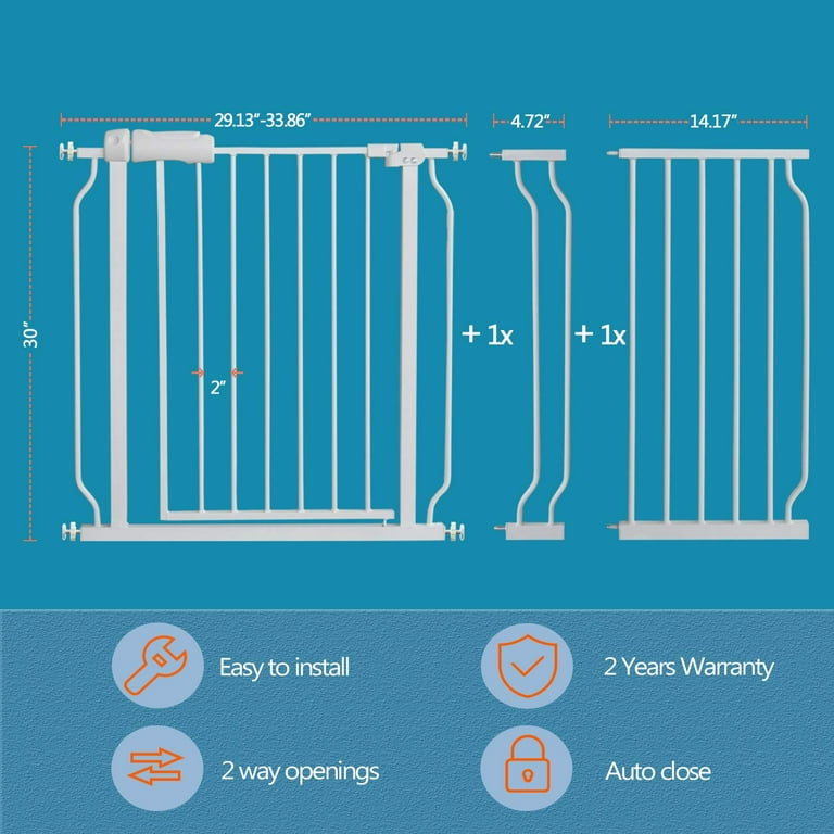 Fairy Baby 48 53 Inch Baby Gate Wide Pressure Mounted Walk Through