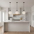 thumbnail image 2 of 84287BK Lark Rivi - 12W 1 LED Medium Pendant-17 Inch Tall and 13 Inch Wide-Black Finish, 2 of 12