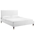 thumbnail image 2 of Modway Peyton Performance Velvet Twin Platform Bed in White, 2 of 10