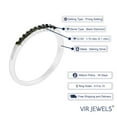 thumbnail image 4 of Vir Jewels 1/10 CTTW Black Diamond Ring Wedding Band .925 Sterling Silver 10 Stones Prong Size 8 Female Adult, 4 of 9