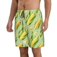 thumbnail image 2 of Logiee Fresh Sweet Corn Print Mens Swim Trunks Quick Dry Board Shorts,Breathable Hawaii Beach Shorts Swimwear Bathing Suits-Large, 2 of 6