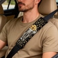 thumbnail image 4 of Xoenoiee Elephant Sunflower Print 5 Pieces Car Accessories Leather Auto Seat Covers Full Set with Seatbelt Pads and Car Center Console Cushion Pad for Most Vehicle, SUV, Truck, 4 of 7