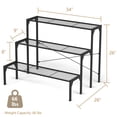 thumbnail image 4 of Costway 3 Tier Shelf Flower Plant Display Stand Rack Large Metal Heavy Duty, 4 of 7