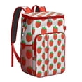 thumbnail image 1 of Cute Strawberry Print Backpack Cooler, Leakproof Lunch Bag for Road Trips, Picnic, and Everyday Use, 1 of 2