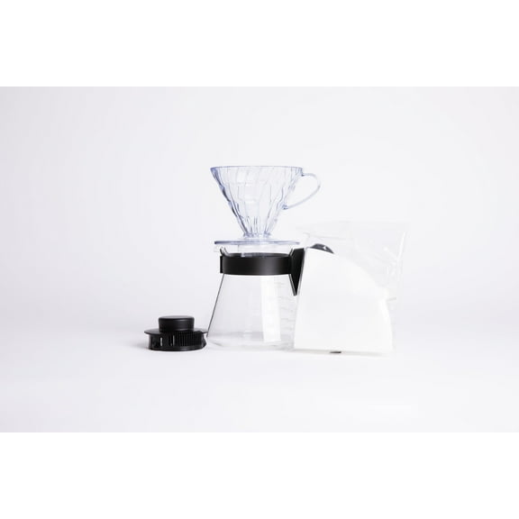 Hario V60 Pour Over Coffee Starter Set, 02 Black