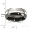 thumbnail image 5 of Titanium Black Ti with Sterling Silver Inlay 9mm Polished Band, 5 of 5