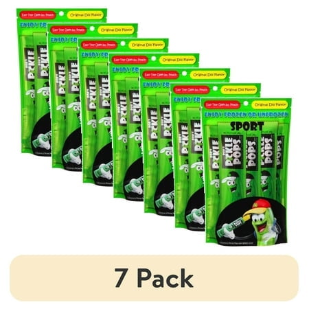 (7 pack) Bob s Pickle Pops serving size 2 oz 6 Count easy tear open pouch