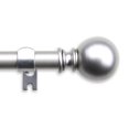 thumbnail image 2 of Central Design Products Steel 0.62" Modern Single Curtain Rod, Silver, 2 of 3