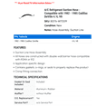 thumbnail image 2 of A/C Suction Hose - Compatible with 1982 - 1985 Cadillac DeVille 4.1L V8 1983 1984, 2 of 2
