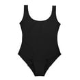 thumbnail image 4 of Baberdicy One Piece Swimsuit Women Swimwear Suit Athletic for Teen Girls Solid Color Black And Brown Swimsuit Bathing Swimsuit Black M, 4 of 8