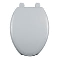 thumbnail image 3 of asiento para baño bisagras ajustables alargado blanco plástico, 3 of 5
