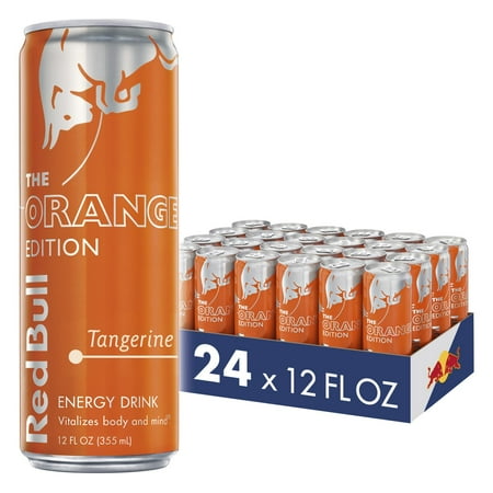(24 Cans) Red Bull Energy Drink, Tangerine, Orange Edition, 12 fl oz