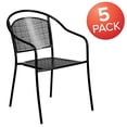 thumbnail image 3 of Afuera Living Stackable Steel Round Back Patio Dining Side Chair in Black, 3 of 8