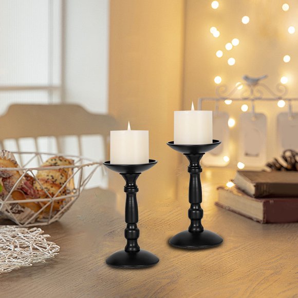 Dvkptbk Cadeau Original Bougeoirs Améliorez le Style de l'Espace Illuminez Votre Dîner aux Chandelles Rendez les Fêtes Plus Romantiques. Décoration Maison