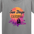 thumbnail image 4 of Inktastic San Diego California Watercolor Sunset Youth T-Shirt, 4 of 5