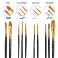 thumbnail image 4 of Acrylic Paint Brush Set 20pcs Round-Pointed Tip Nylon Hair Artist Acrylic Paint Brushes for Acrylic Painting Oil Watercolor, Face Nail Art, Canvas, Miniature Detailing & Rock Painting, 4 of 5