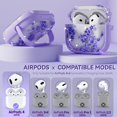 thumbnail image 2 of Funda para AirPods 4 Inesore Clear Floral con cierre de seguridad para mujer, 2 of 8