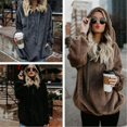 thumbnail image 4 of Sudadera de invierno para mujer Sudadera de lana difusa Sudadera con capucha de gran tamaño con bolsillos Sincero Hogar, 4 of 5