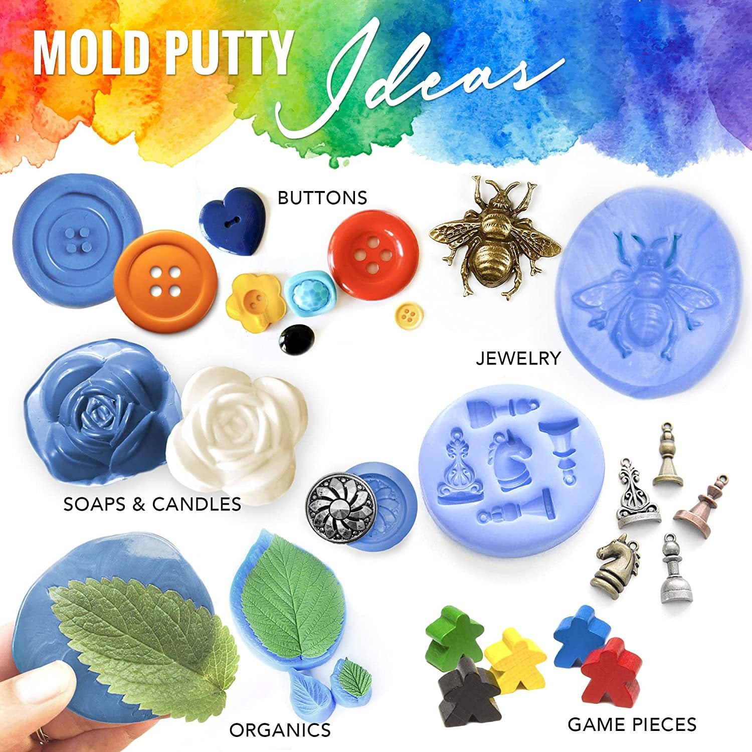 1 To 1 Easy to Use Fast Curing 35A Addition Cure Silicone Putty For Resin  Crafts Mold Making