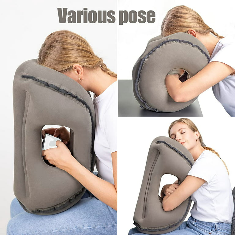 Inflatable Travel Pillow For Airplane, Neck Air Pillow For