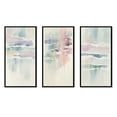 thumbnail image 2 of Designart "Muted Pastels - A Quiet Oasis I" Abstract Liquid Ink Framed Wall Art Set Of 3 - Blue Modern Frame Gallery Set For Office Decor, 2 of 6