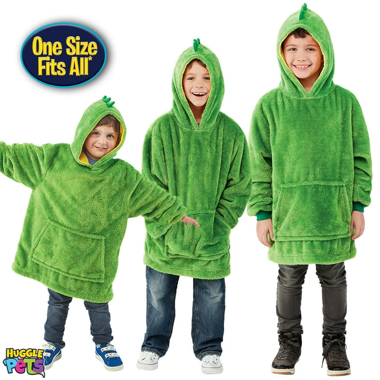Huggle Pets Green Dinosaur Animal Hoodie Sweatshirt and Plush Toy