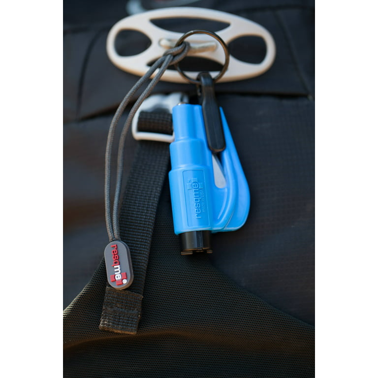 resqme The Original Keychain Car Escape Tool, Made in USA (Blue) (01.100.02)