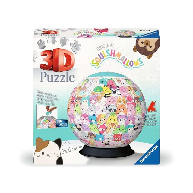 Bola de rompecabezas 3D Ravensburger Squishmallows 11583 para más de 6 años