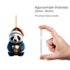 thumbnail image 2 of Adornos para árboles de Navidad, muñeco masculino lindo, decoración creativa, pequeño panda, colgante plano de acrílico para coche, 2 of 2