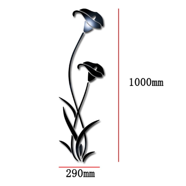 JJKBVCLO 3D Diy Flower Shape Acrylic Wall Sticker Modern Stickers Decoration