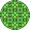 thumbnail image 1 of Ahgly Company Machine Washable Indoor Round Transitional Green Area Rugs, 5' Round, 1 of 7