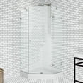 thumbnail image 4 of VIGO Verona 38 in. L x 38 in. W x 79 in. H Frameless Hinged Neo-angle Shower Enclosure Kit in Brushed Nickel with Clear Glass, 4 of 10
