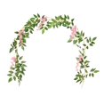 thumbnail image 2 of Guirnalda floral artificial de enredaderas, guirnalda de flores de seda para decoración navideña. Rosa, 2 of 9