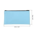 thumbnail image 2 of Unique Bargains Waterproof Zipper Bag Leatherette Compact Bills Pencil Pouch Sky Blue, 2 of 6
