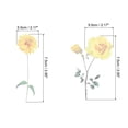 thumbnail image 2 of Calcomanías de vinilo transparente de girasol amarillo, calcomanías de flores claras de PET, 80 hojas amarillas, 2 of 6