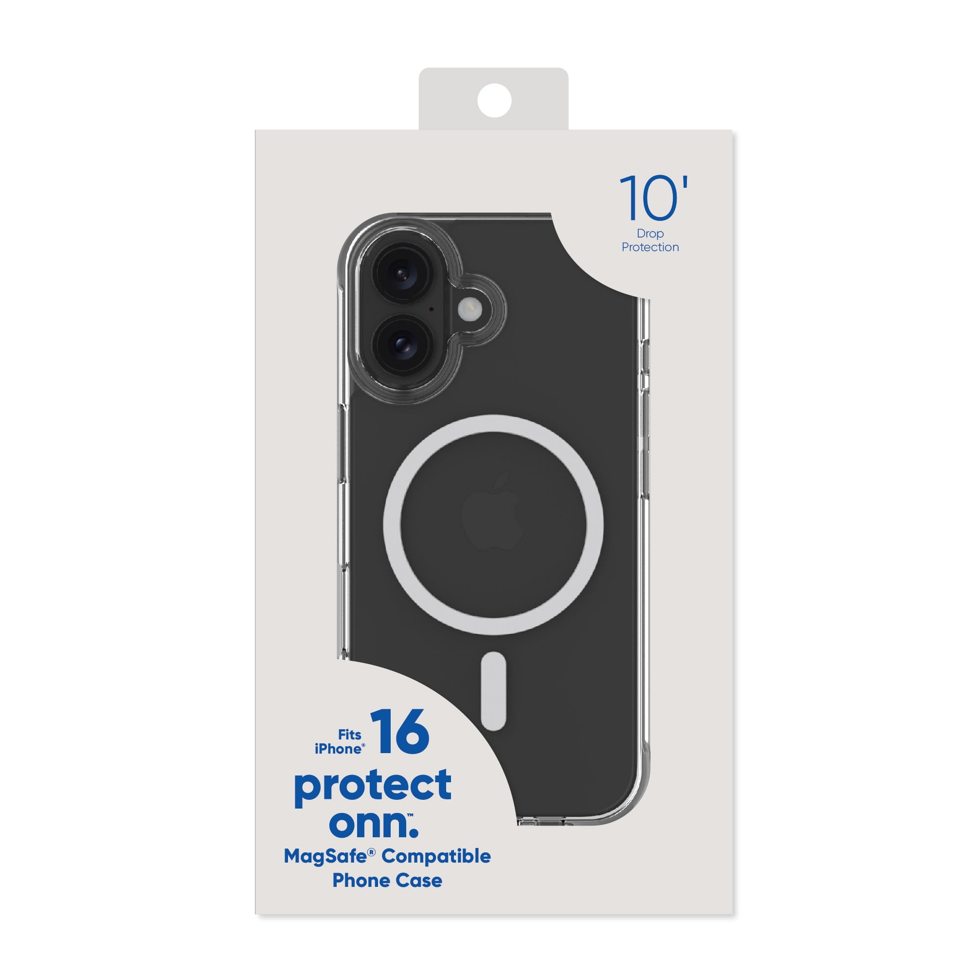 onn. MagSafe Compatible Phone Case for iPhone 16 - Clear