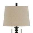 thumbnail image 2 of Table Lamp with Tubular Turned Resin Support and Pull Chain, Dark Bronze- Saltoro Sherpi, 2 of 5
