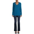 thumbnail image 2 of Time and Tru Women's Ribbed Tunic Top, 2 of 5
