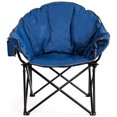 thumbnail image 4 of Silla Plegable Costway de Camping Con Cojín Portavaso y Bolsa de Transporte Azul Marino 62 x 62 x 90 cm, 4 of 10