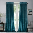 thumbnail image 1 of Roslynwood Paneles De Cortina De Terciopelo Azul Pavo Real Bloque De Luz Ventana Súper Suave Cortinas De Lujo Para Dormitorio Con Aislamiento Térmico Cortina De Bolsillo Para Sala De Estar/52 Ancho X, 1 of 5