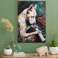 thumbnail image 2 of Great Dane Dog Playing Piano Stretched Canvas Size 8x12 – Vintage Style Great Dane Dog Art for Piano Fans, Great Gift for Dog Owners, 2 of 5