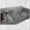thumbnail image 6 of Abstract Soft Flannel Fleece Throw Blanket, Design Chevron Stripes Native Linear Ornate Pattern, Cozy Plush for Indoor and Outdoor Use, 70" x 90", Army Green Cream White, by Ambesonne, 6 of 6