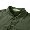 thumbnail image 7 of HOOMEUMY Men's Quick Dry Hiking Shirt Long Sleeve Lightweight Breathable Outdoor Camping Fishing Travel Shirts with Multiple Pockets Button Down Tops Army Green XXXL, 7 of 7