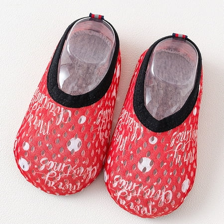 

THE WILD Comfortable Fashion Newborn Baby Cartoon Newborn Baby Girls Boys Mesh Thin Anti-Slip Socks Slipper Shoes Boots
